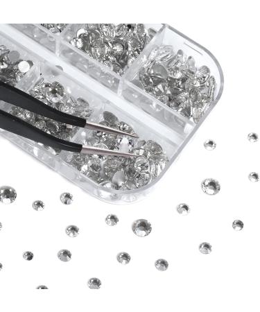 3972pieces Nail Art Rhinestones Kit Nail Gems Ab Flatback 6 Sizes Rhinestones for Nail Art Craft(Clear) K clear&AB - Buy Online on GoSupps.com