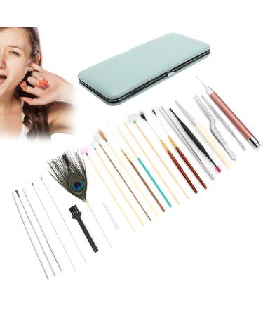 Ear Wax Removal Tool Set - 23Pcs Spiral Double Ended Ear Picks in Mint Green - Buy Online on GoSupps.com