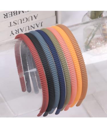 12pcs Plastic Thin Headbands for Women and Girls - 10mm Hard Hairbands with Teeth - Hair Accessories for Kids and Teens - Buy Online on GoSupps.com