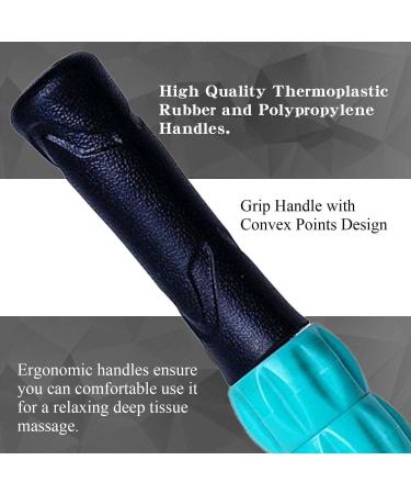 Premium Muscle Roller Stick for Athletes - Relieve Sore Muscles & Tension | Black/Blue Massage Roller for Legs Arms & Back - Buy Online on GoSupps.com