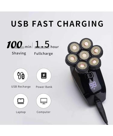 Best Head Shavers for Bald Men - 5 in 1 Electric Rotary Grooming Kit Rechargeable & Waterproof - Buy Online on GoSupps.com