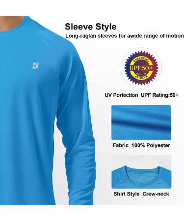 Roadbox Men's UPF 50+ UV Sun Protection Long Sleeve Fishing Shirt - Campanula Blue - Large - Buy Online on GoSupps.com