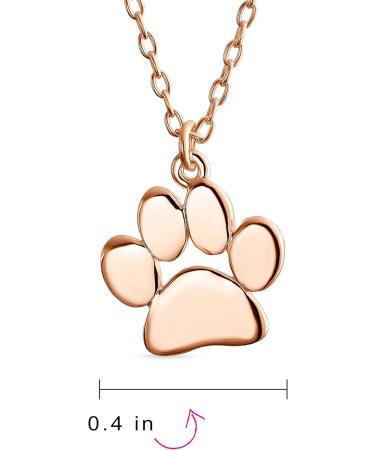 Initialee A-Z Diet Dog Cat Jewelry | Polished Rose Gold & Sterling Silver Paw Chain for Women & Teens - Buy Online on GoSupps.com