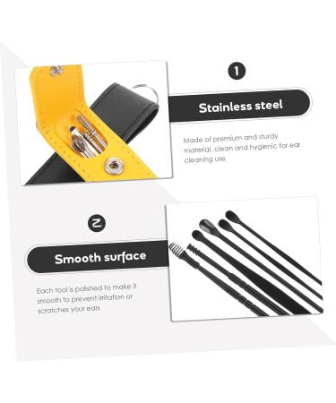 HOLIDYOYO 4Sets Metal Ear Wax Picker Set Earwax Set for Wax Removal and Easy to Clean Ear Cleaning Accessories for Daily Use - Buy Online on GoSupps.com