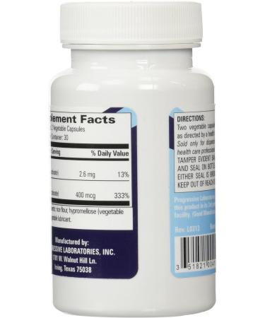 Progressive Labs Chromium Nicotinate Supplement - 60 Count - Buy Online on GoSupps.com