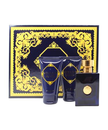 Versace Pour Homme Dylan Blue by Versace Gift Set - 1.7 oz Eau De Toilette Spray 1.7 oz After Shave Balm 1.7 oz Shower Gel Men The scent of this Versace Pour Homme Dylan Blue product can be inferred as Aquatic Fresh and Woody based on the 'product_descrip - Buy Online on GoSupps.com