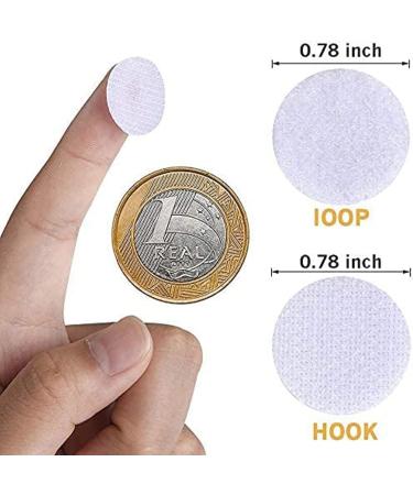 600PCS Self Adhesive Dots | Waterproof Sticky Back Coins 0.75/20mm | Hook & Loop Dots for Art Craft Office Home | White 0.78inch/20mm - Buy Online on GoSupps.com