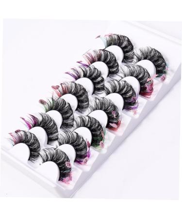 minkissy 7 Pairs False Eyelashes Fluffy Eyelashes Colored Eyelashes Fake Lashes Women Lashes with Color Lash Extension Fake Eyelash Individual Lashes Dense Extend Artificial Fiber - Buy Online on GoSupps.com
