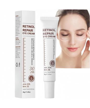 Retinol Eye Cream Anti Aging Eye Cream with Retinol Serum Aha 30% & Bha 2% Under Eye Cream for Women/Men Skincare Eye Cream for Dark Circles Puffy Eyes Reduce Fine Lines Brightening Eye Repair Cream