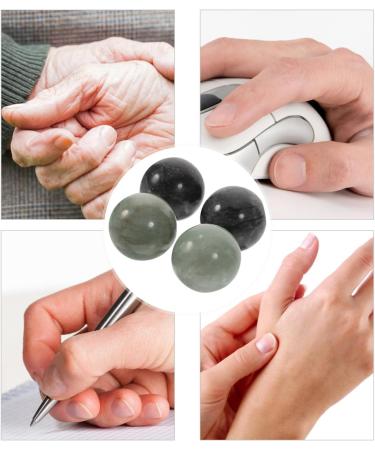Dearma 4-Piece Solid Baoding Balls - Hand Massage & Exercise Balls for Muscle Health - Marble Green Chinese Therapy Balls - Buy Online on GoSupps.com