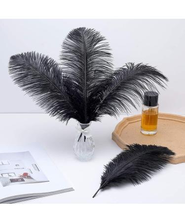 24pcs Natural Black Ostrich Feathers 10-12inch for Wedding & Home Decor - Buy Online on GoSupps.com
