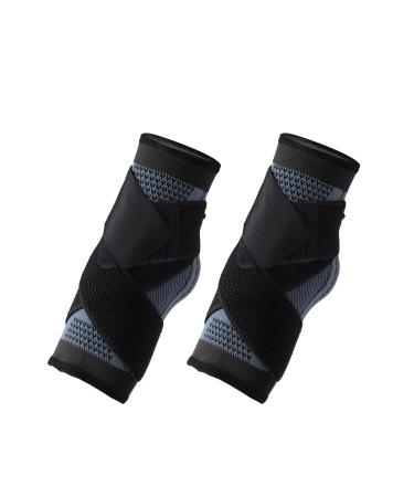 VOCOSTE Pair Ankle Compression Sleeve Socks Unisex Adjustable Ankle Brace Achilles Tendon Wrap Support Black XL Size XL Black Gray
