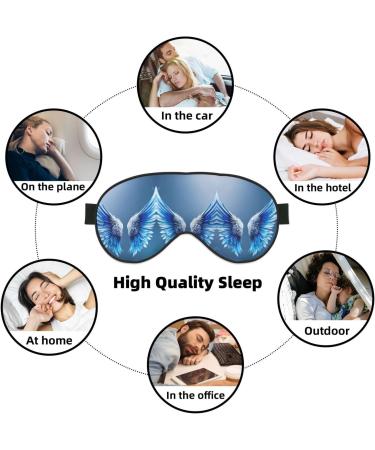 Angel Wing Print Unisex Sleep Mask - Double-Sided Eye Mask for Sound Sleep & Skin Care - Buy Online on GoSupps.com