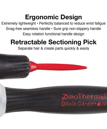 Olivia Garden ProThermal Anti-Static Round Hair Brush - Professional Styling Tool - Buy Online on GoSupps.com