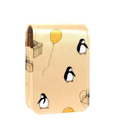 Travel Lipstick Organizer Case Lipstick Case Portable Makeup Bag With Mirror Cartoon Box Balloon Penguin Q440m6utsy