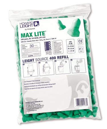 Honeywell 1013048 Howard Leight Max Lite Disposable Foam Earplugs SNR 34 200 Pairs - Buy Online on GoSupps.com