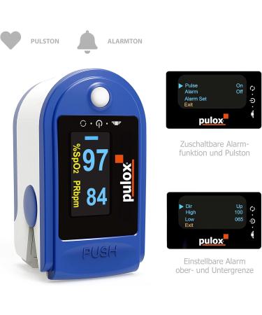 Buy Pulse Oximeter Pulox PO-200A Accurate SpO2 Pulse & PI Measurement with Alarm & Accessory Set Fast International Shipping - Buy Online on GoSupps.com