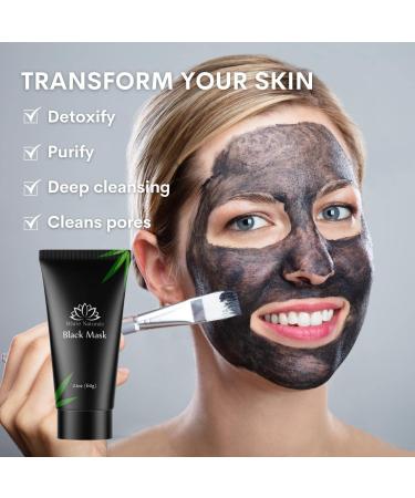 Charcoal Black Face Mask - Peel-Off Facial Mask for Deep Cleansing & Clear Skin | Remove Blackheads - 2 oz - Buy Online on GoSupps.com