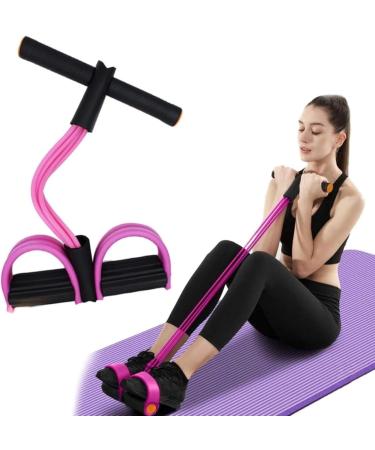 Buy New Multifunction Tension Rope - 6-Tube Elastic Yoga Pedal Puller Resistance Band | Natural Latex Fitness Equipment for Abdomen Waist Arm Leg Stretching | International Shipping Available - Pink - Buy Online on GoSupps.com