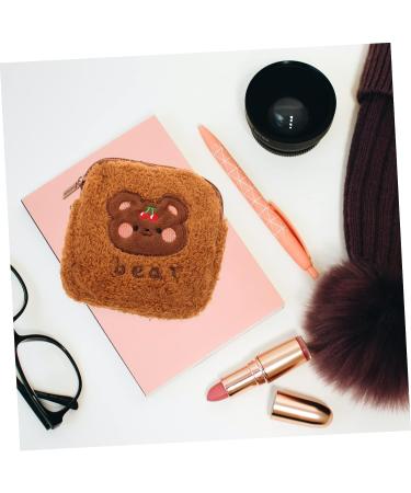 Lurrose Travel Napkin Storage Bag - Portable Zipper Pouch for Makeup, Tampons, Cosmetic, and Period Essentials - Cute Handbags Organizer Purse - Small Portable Chocolate Bag - 13X13CM - Buy Online on GoSupps.com