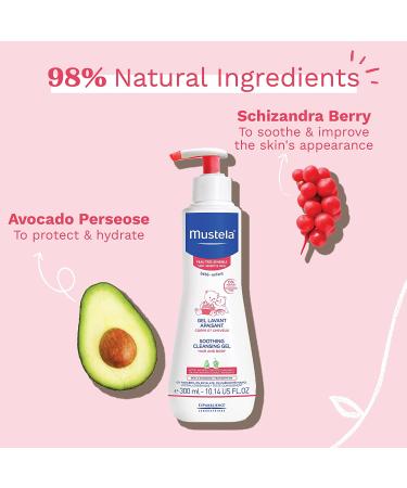 Mustela Baby Soothing Cleansing Gel for Very Sensitive Skin - 10.14 fl oz (300 ml) - Buy Online on GoSupps.com