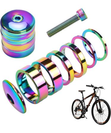MEISCHE Rainbow Headset Spacer Kit | 1 1/8 Inch | Stem Top Cap Bolt | Fork Tube Washer Cover - 28.6mm - Buy Online on GoSupps.com