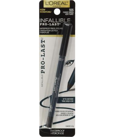 L'Oreal Paris Infallible Pro-Last Pencil Eyeliner - Waterproof Smudge-Resistant Formula for Any Look - Forest Green 0.042 oz - Buy Online on GoSupps.com