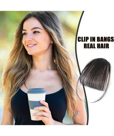Bang Extensions Clip - Natural Brown Flat Bang | Fake Flat Bangs Front Face Fake Fringe | Clip In Bangs Real Hair - French Bangs Clip On Fake Bangs Fringe | Natural Color Fringe Hairpieces Natural black - Buy Online on GoSupps.com