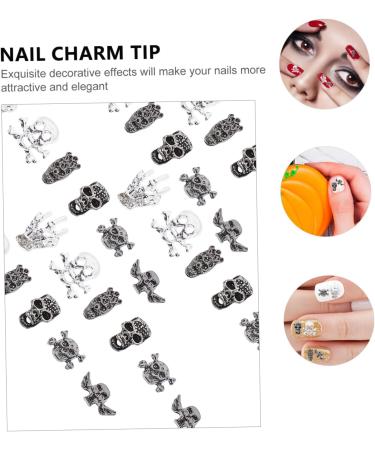 FRCOLOR 240 Pieces Nail Art Accessories Metal Halloween Nail Pendant DIY Halloween Nail Charm Ornament Nail Skull Pendant Manicure Decorate Set 3D - Buy Online on GoSupps.com