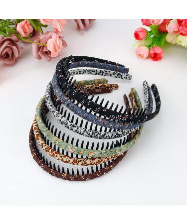 AMCAMI 6-Piece Non-Slip Comb Headbands for Women - Resin Hair Bands Hoop for Makeup and Washing - Hair Accessories for Girls - Buy Online on GoSupps.com