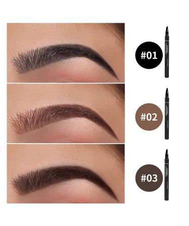 Boobeen Waterproof Liquid Eyebrow Pen | Microblading Pencil for Natural Makeup - Dark Brown - Buy Online on GoSupps.com