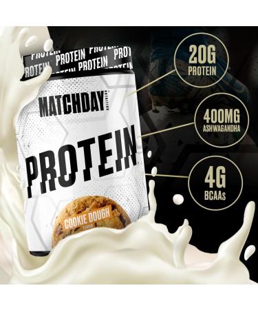 Matchday Nutrition Vegan Protein Powder Cookie Dough - 600g with Ashwagandha for Regeneration | Ideal for Footballers & Post-Sport Recovery - Buy Online on GoSupps.com