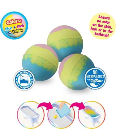 Inkee Rainbow Bath Bombs | 9x Colorful Children s Shower Balls with Marshmallow Scent & Almond Oil - Buy Online on GoSupps.com