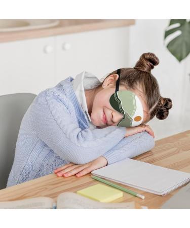 Sage Green Silk Eye Mask for Sleeping | Adjustable Boho Sun Blindfold for Women & Girls | Travel Nap Mask | Cozy Dorm & Airplane Essential - Buy Online on GoSupps.com