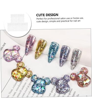 minkissy 3 Para U as Nail Nail Polish Tools Nail Color Nail Color Display Bow Nail Color Display Tool Play Board Sample Bear Japanese - Buy Online on GoSupps.com