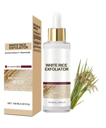 100ML White Rice Peeling Glow Ampoule Gentle Rice Exfoliating Face and Body Scrub for Removing Sebum Dead Skin Cells Black Pore Deep Cleaning Fit for All Skin Types