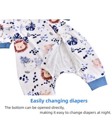 Chilsuessy 1.5 Tog 100% Cotton Baby Sleeping Bag with Feet, Zebra Lion Design | 4-5 Years - Buy Online on GoSupps.com