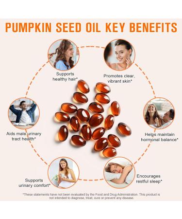 Pumpkin Seed Oil Capsules 1000mg Per Serving Cold Pressed Pure Virgin Oil Essential Fatty Acids & Phytosterols Non-GMO Gluten Free Formula 300 Softgels - Buy Online on GoSupps.com