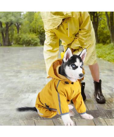 Buy Waterproof Dog Raincoat Adjustable Puppy Rain Jacket with Hood Reflective & Perfect for Small Dogs - Buy Online on GoSupps.com