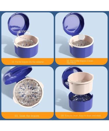 Blue Denture Container for Safe Prosthesis Storage | Dissose Dinner Box for Tooth Care - Buy Online on GoSupps.com