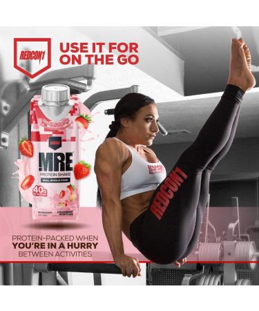 Redcon1 MRE Ready To Drink Protein Shake Strawberry Shortcake - Case of 12 - Buy Online on GoSupps.com