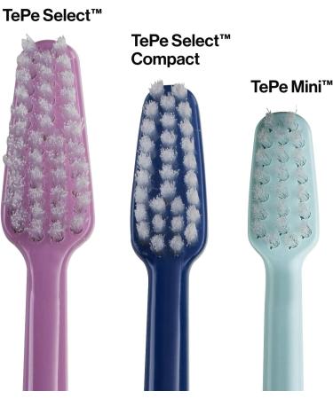 TEPE SELECT Compact X-Soft Toothbrush - Ultra-Soft Bristles Compact Design for All Ages - 3 Pack - Buy Online on GoSupps.com