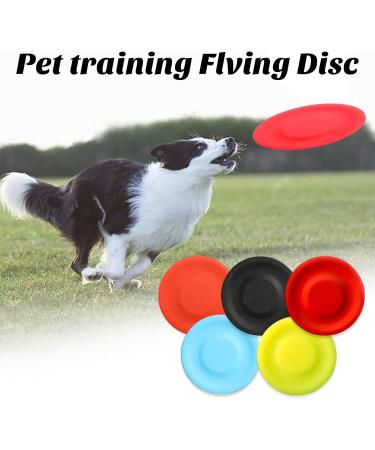 Scratch Resistant Flying Discs Toy Mini Silicone Durable Compact Disc for Kids Dogs Outdoor Sports Anti-scratch Bite Hand Yellow A A Yellow - Buy Online on GoSupps.com