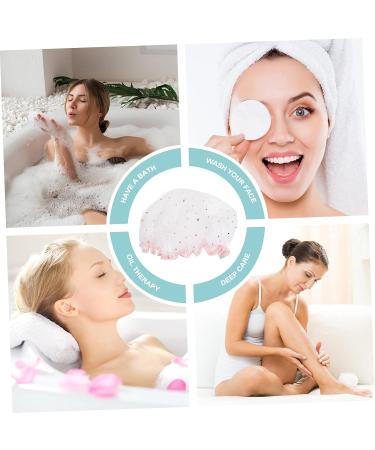 FOMIYES 2pcs Satin Hair Bonnet Shower Caps for Women - White | Hair Scarves for Women | Bath Hats 27X25X2CM - Buy Online on GoSupps.com