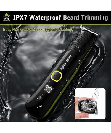 FADEKING All-in-One Beard Trimmer - Waterproof Adjustable Combs Hair Clippers Nose & Body Grooming Electric Shaver for Men - Neon Green Gifts - Buy Online on GoSupps.com