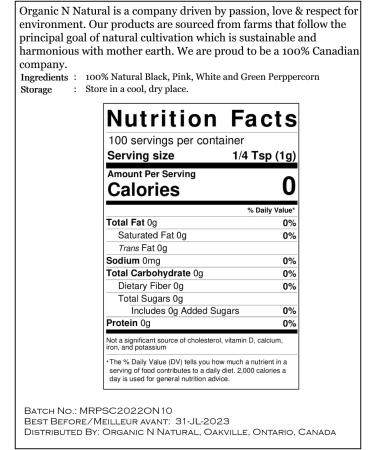 PROUDLY CANADIAN | 100% Natural Rainbow Peppercorn | 227g) - Buy Online on GoSupps.com