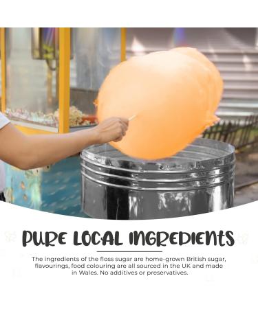 Baking Beauty and Beyond Premium Floss Sugar for Cotton Candy - Cotton Candy Flossing Sugar with Natural Ingredients Perfect for Every Occasion Bulk Floss Sugar 800g - Orange Flavour - Buy Online on GoSupps.com