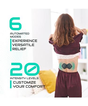 Pro 1000 Wireless Tens Unit - Portable Electric Muscle Stimulator for Pain Relief | Deep Tissue EMS Therapy Device - Mini Tens Massager for Back Neck Shoulder Leg Arm (2 Pads - Buy Online on GoSupps.com