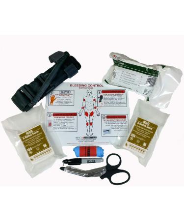 Stop The Bleed Dual Kit - Public Access Bleeding Control IFAK in AED Cabinet-Sized Red Case - Buy Online on GoSupps.com
