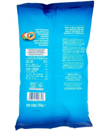 Amica Chips Anello Pizza Pack of 5 corn snacks with pizza flavors salty snack 125 g - Buy Online on GoSupps.com